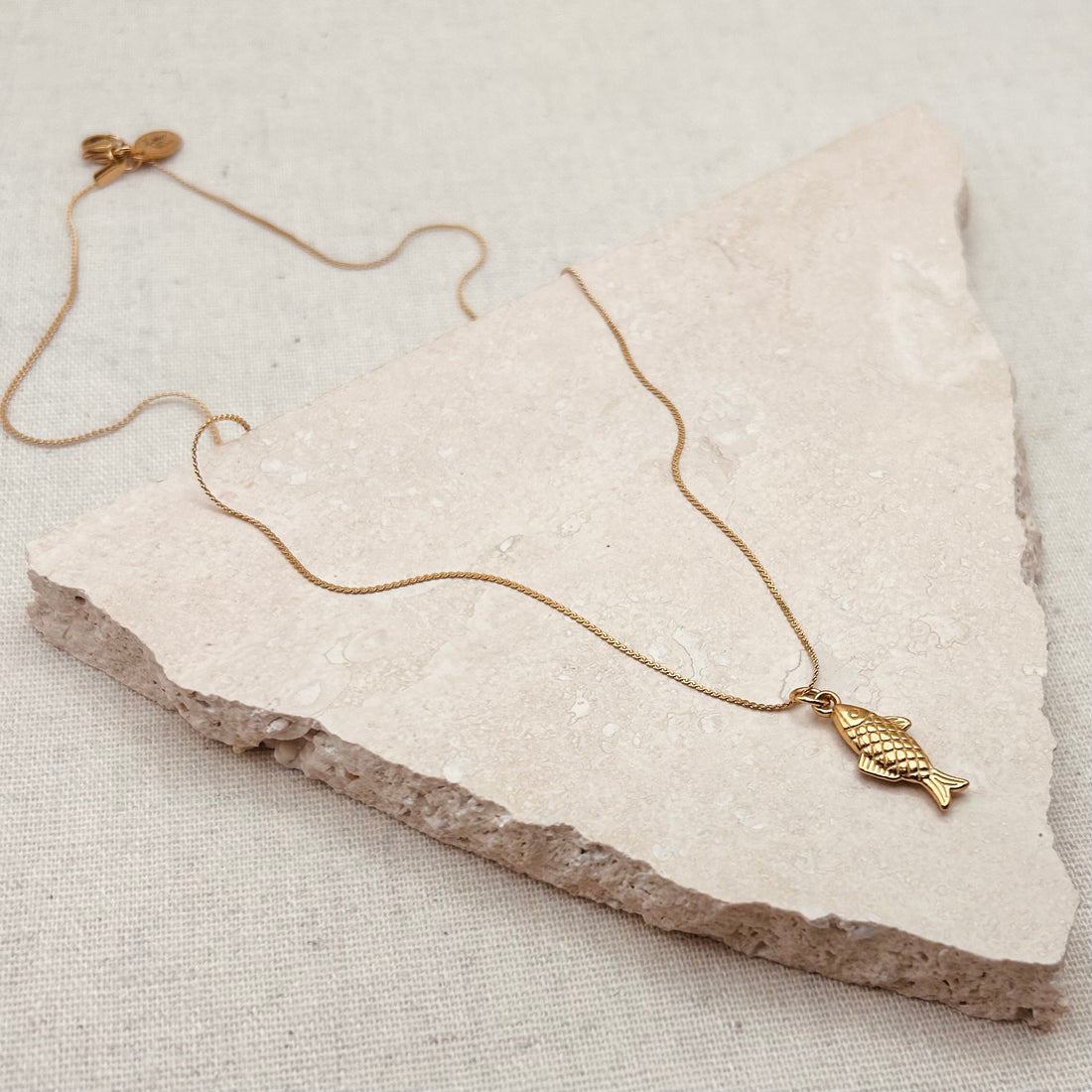 Everyday Gold Fish Charm Necklace – Necklace – Little Nell Jewellery