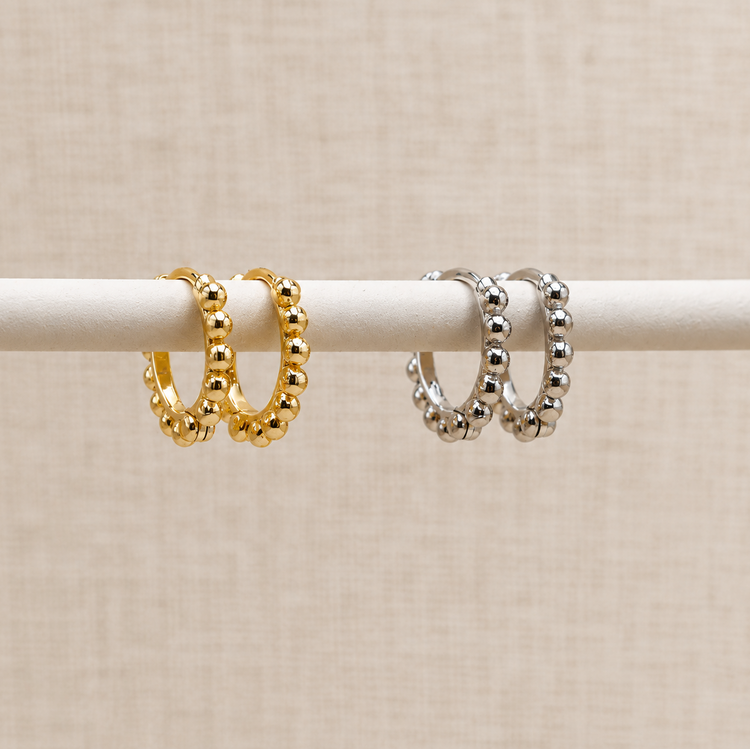 Hinged Bubble Hoops – Demi Fine Hoop Earrings – Little Nell Jewellery