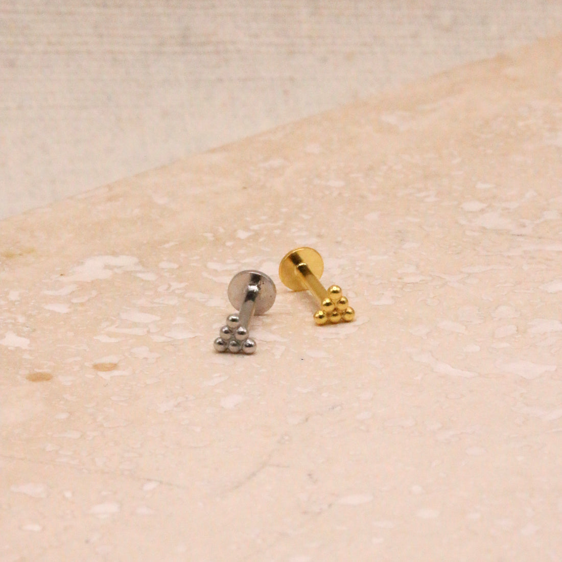 Single Pyramid Dot Labret Stud – Stud Earrings – Little Nell Jewellery