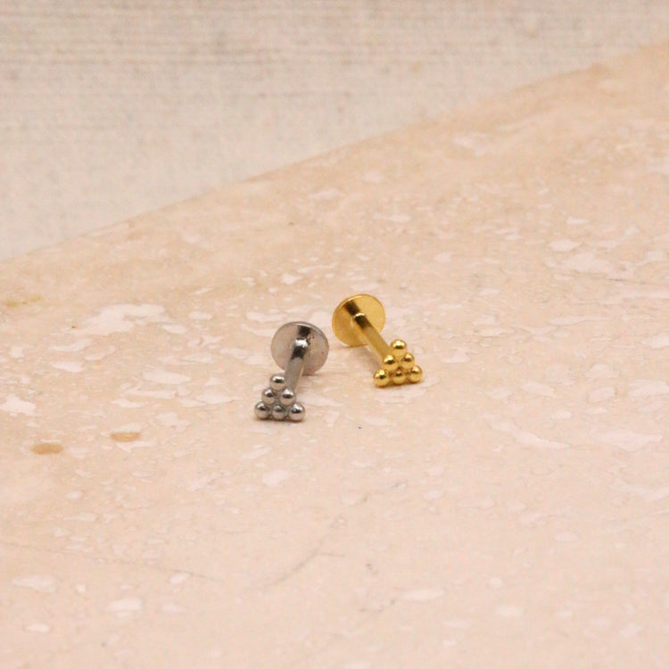 Single Pyramid Dot Labret Stud – Stud Earrings – Little Nell Jewellery