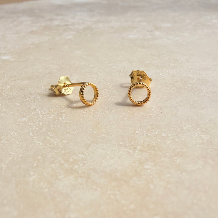 Micro Circle Studs – Stud Earrings – Little Nell Jewellery