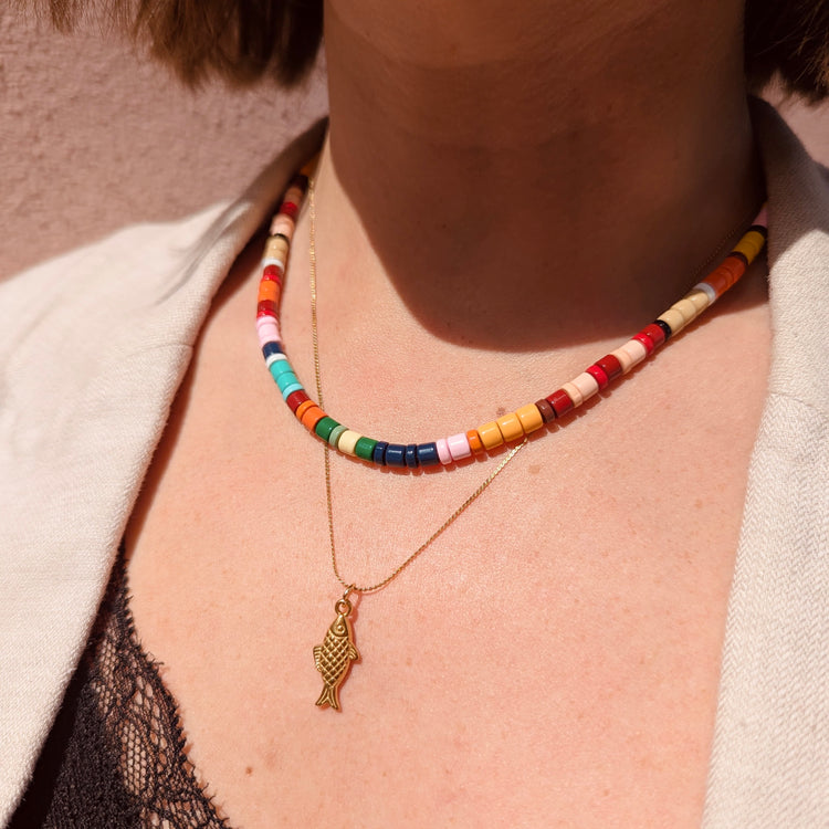 Everyday Gold Fish Charm Necklace – Necklace – Little Nell Jewellery