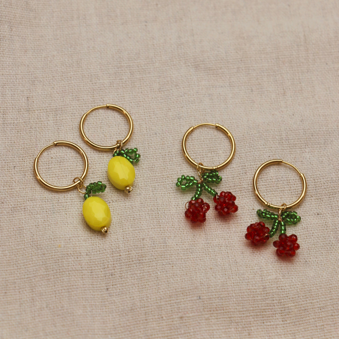 Lemon Hoops – Hoop Earrings – Little Nell Jewellery