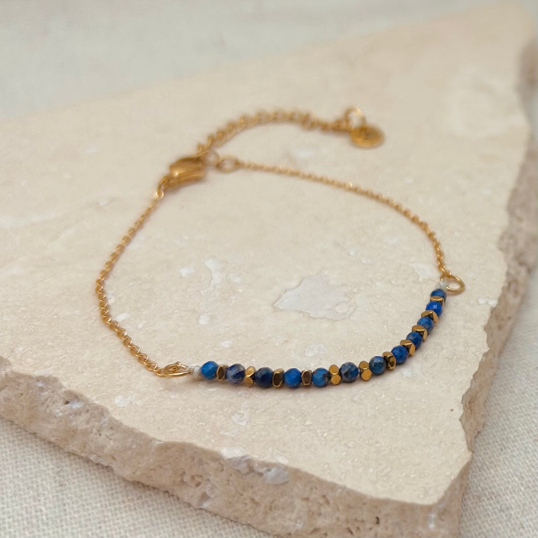 Everyday Lapis Bead Bracelet – Bracelet – Little Nell Jewellery