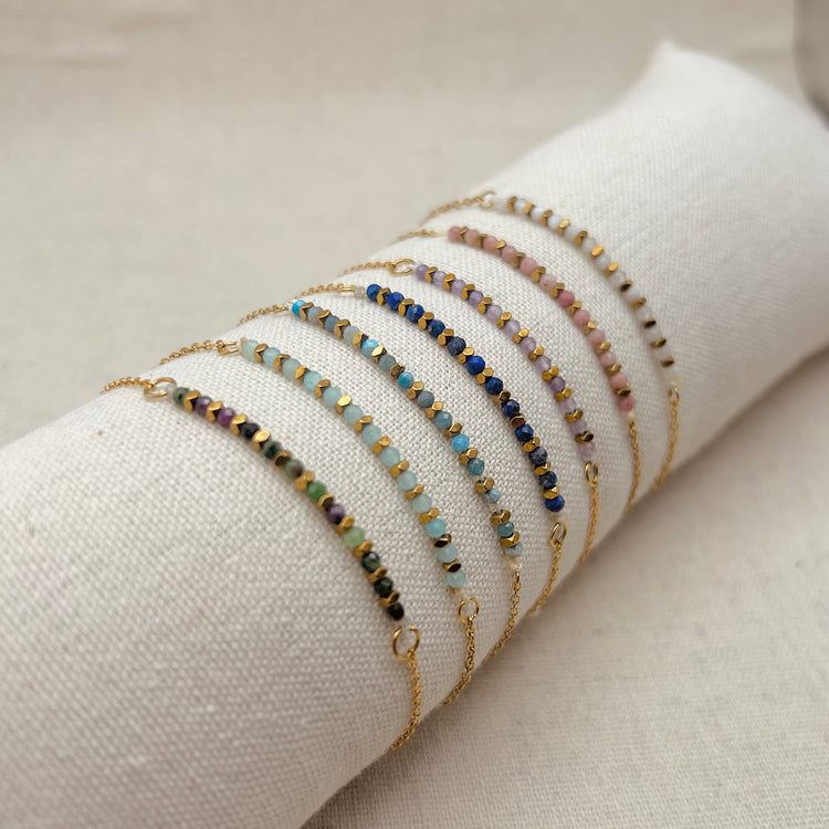 Everyday Moonstone Bead Bracelet – Bracelet – Little Nell Jewellery