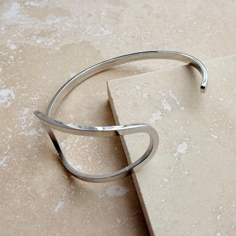 Everyday Silver Serpent Bangle – Bracelet – Little Nell Jewellery