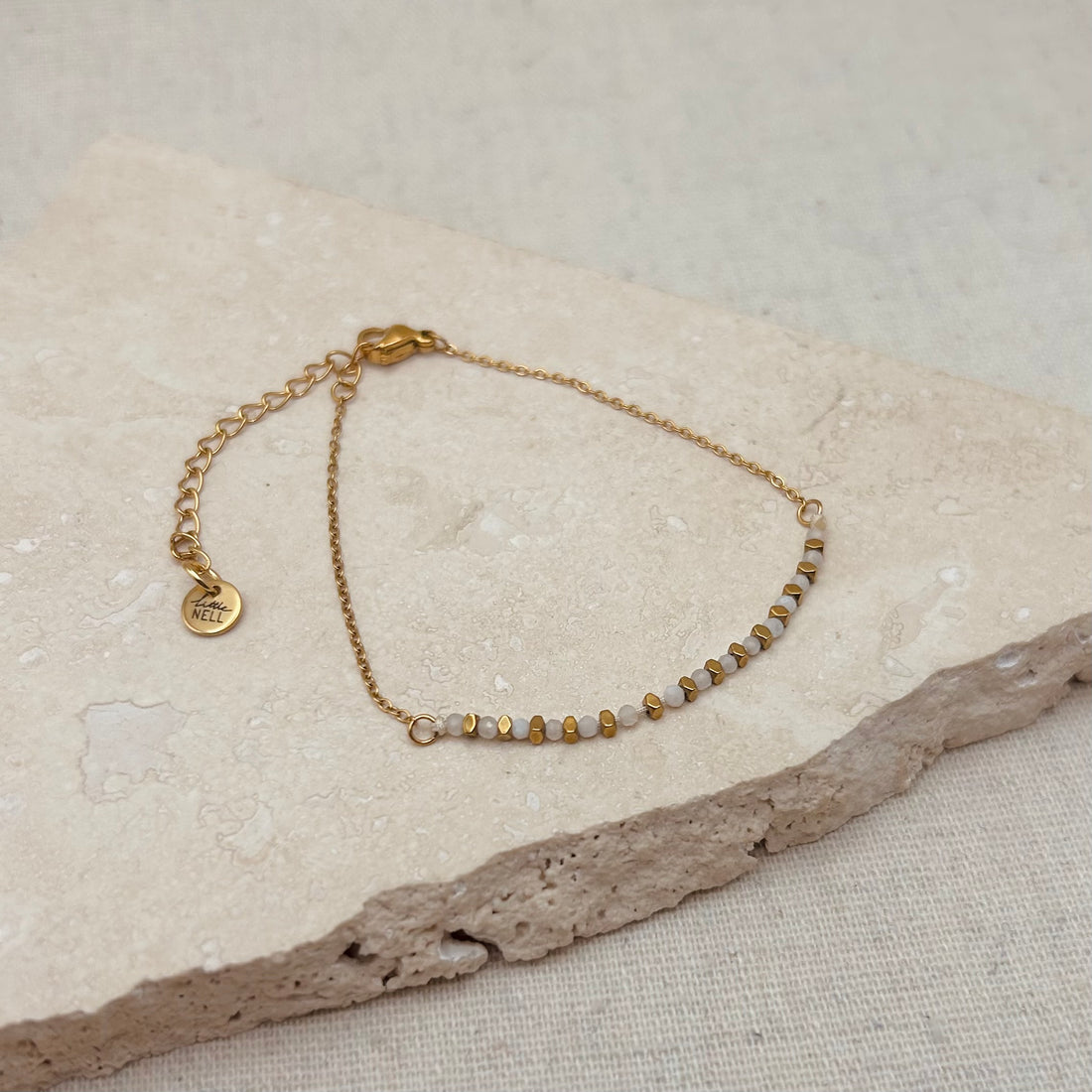 Everyday Moonstone Bead Bracelet – Bracelet – Little Nell Jewellery