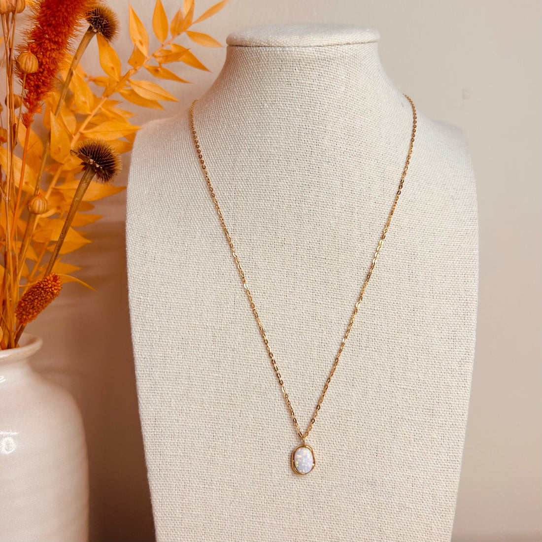 Everyday Opal Pendant Necklace – Necklace – Little Nell Jewellery