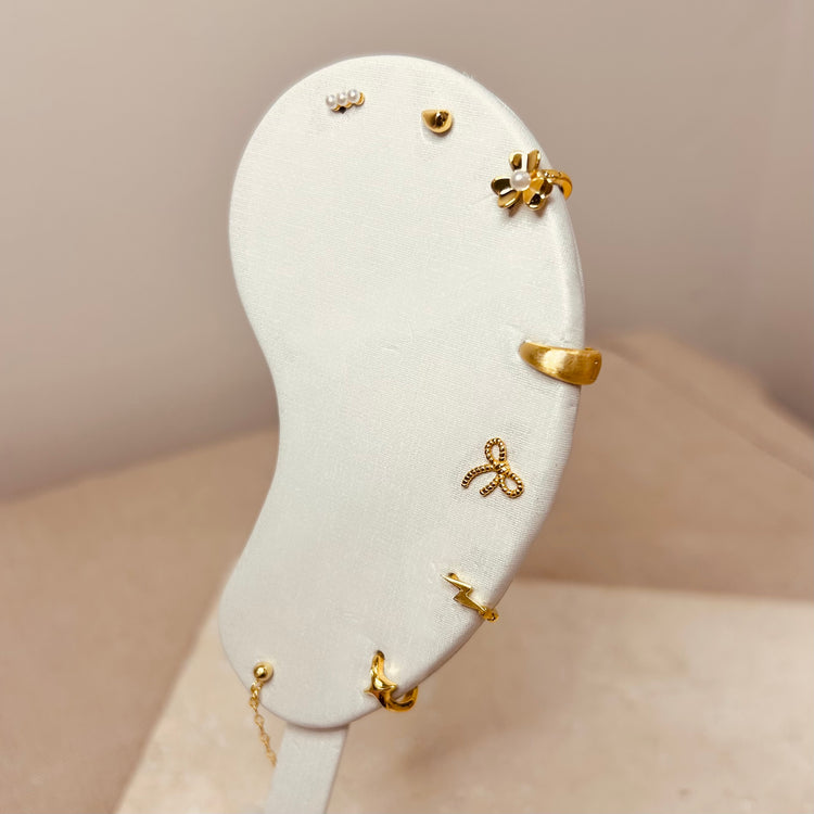 Wide Brushed Huggie Hoops – Demi Fine Hoop Earrings – Little Nell Jewellery