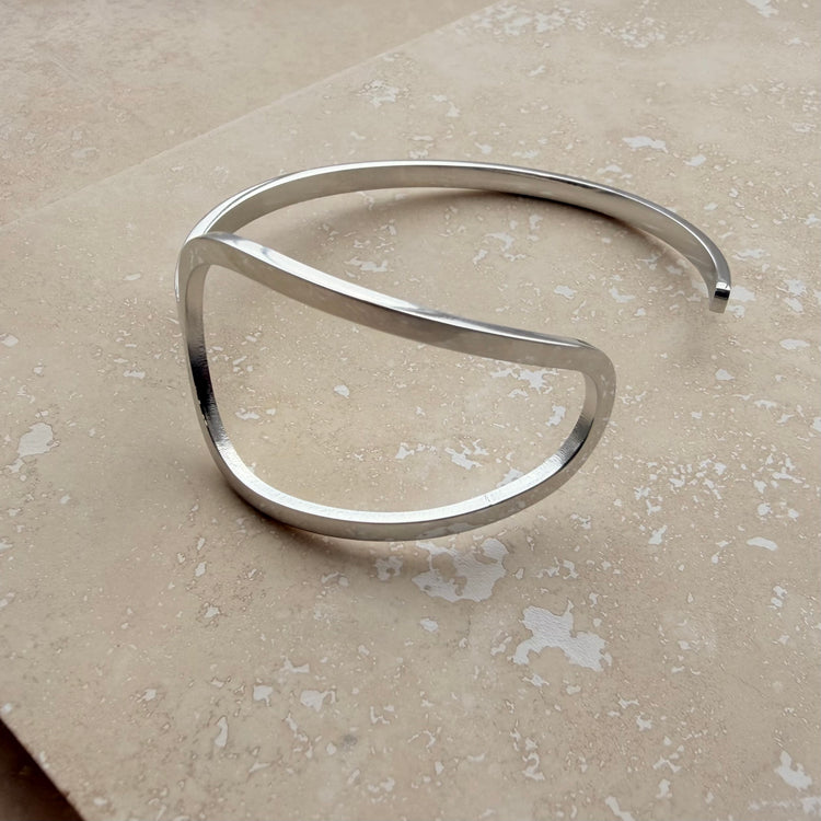 Everyday Silver Serpent Bangle – Bracelet – Little Nell Jewellery