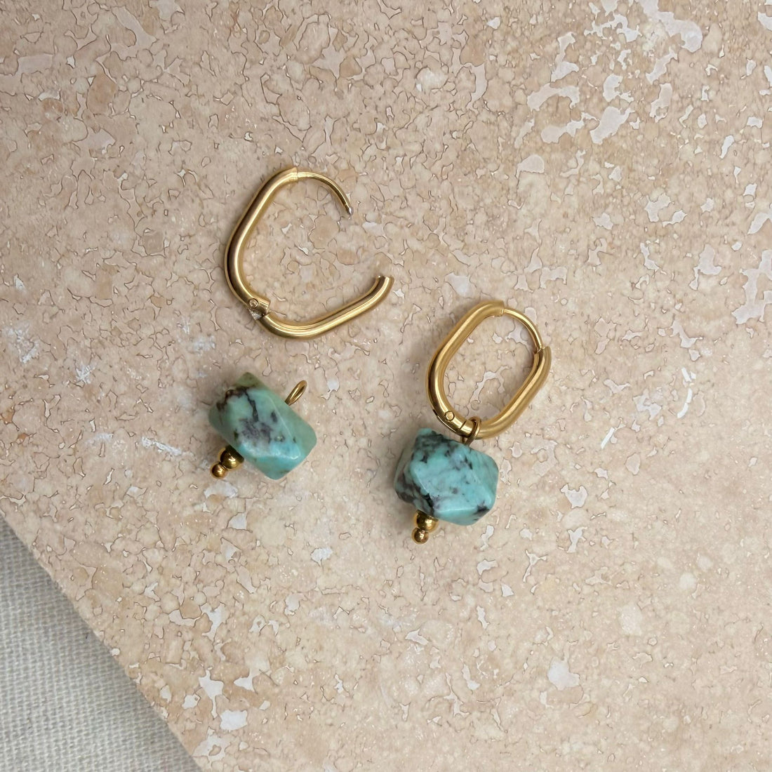 Everyday Sea Green Gift Set – Hoop Earrings – Little Nell Jewellery