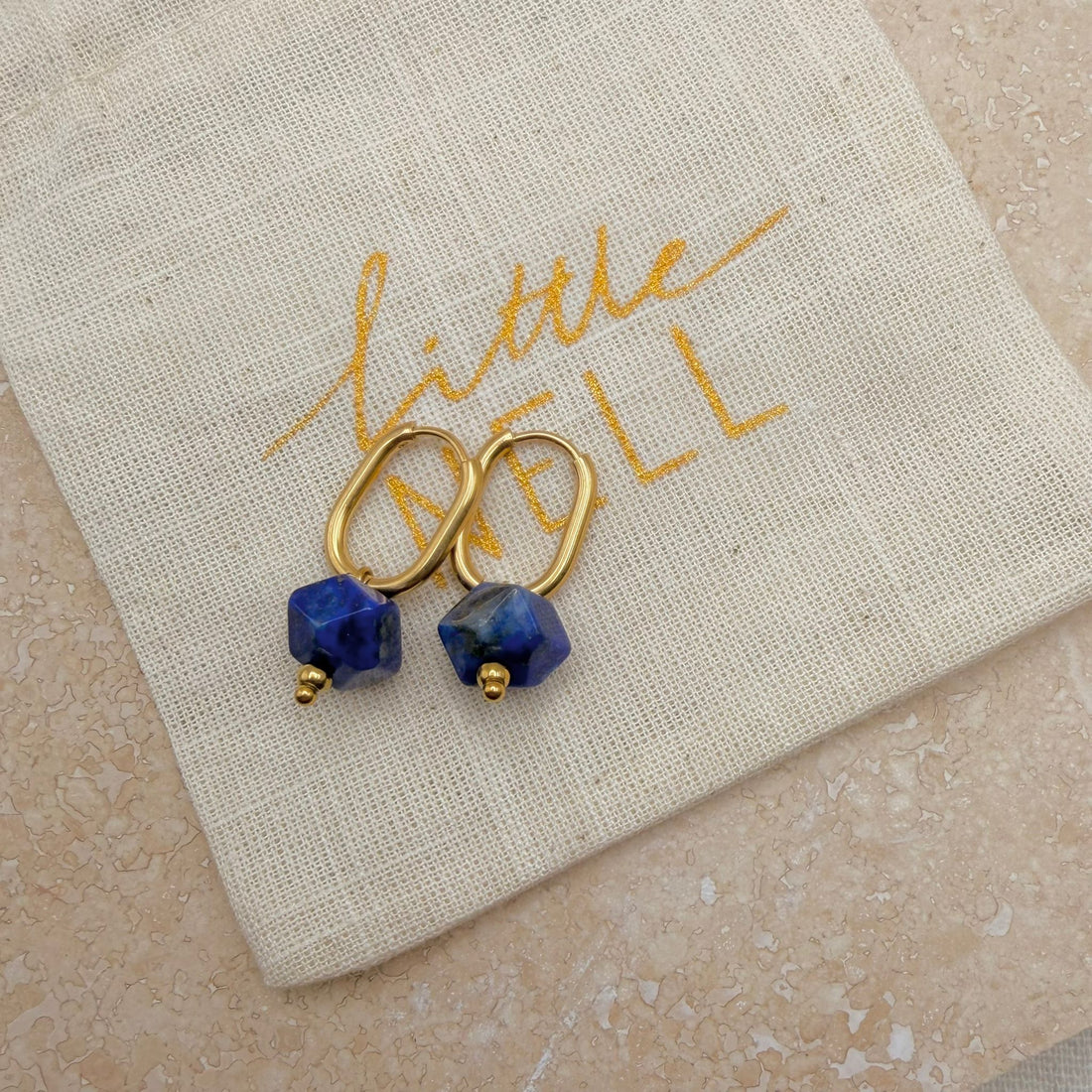 Everyday Lapis Gift Set – Hoop Earrings – Little Nell Jewellery