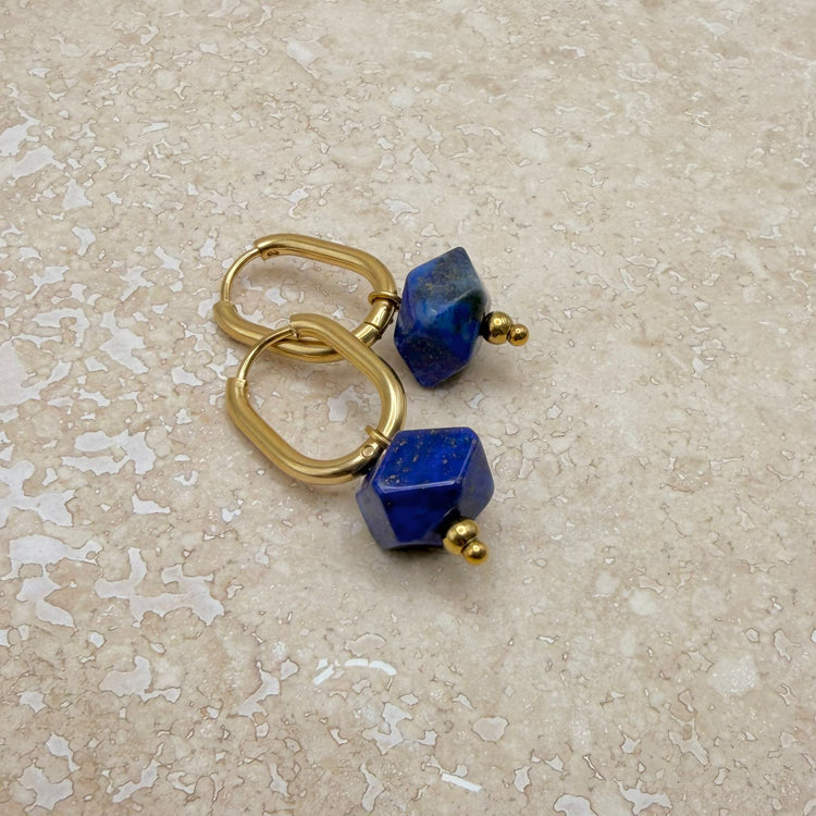 Everyday Lapis Gift Set – Hoop Earrings – Little Nell Jewellery