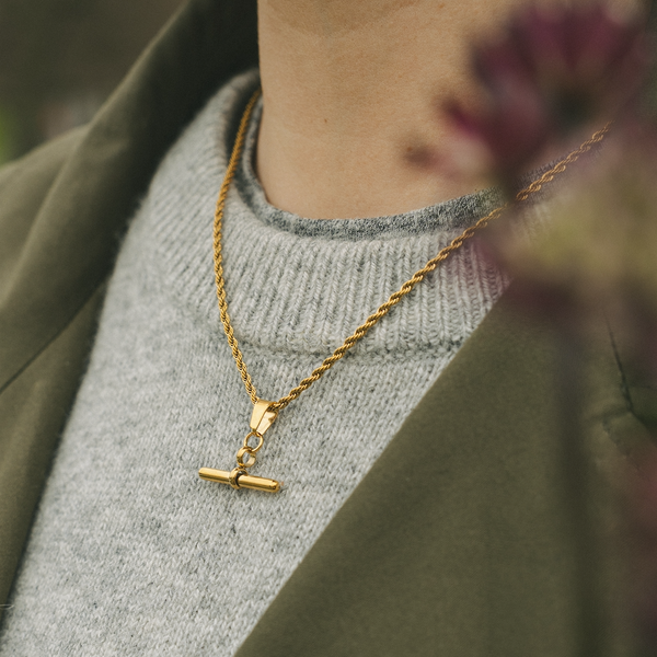 Everyday Rope Necklace with Bar Pendant – Little Nell Jewellery