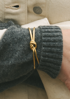Everyday Gold Knot Bangle – Bracelet – Little Nell Jewellery