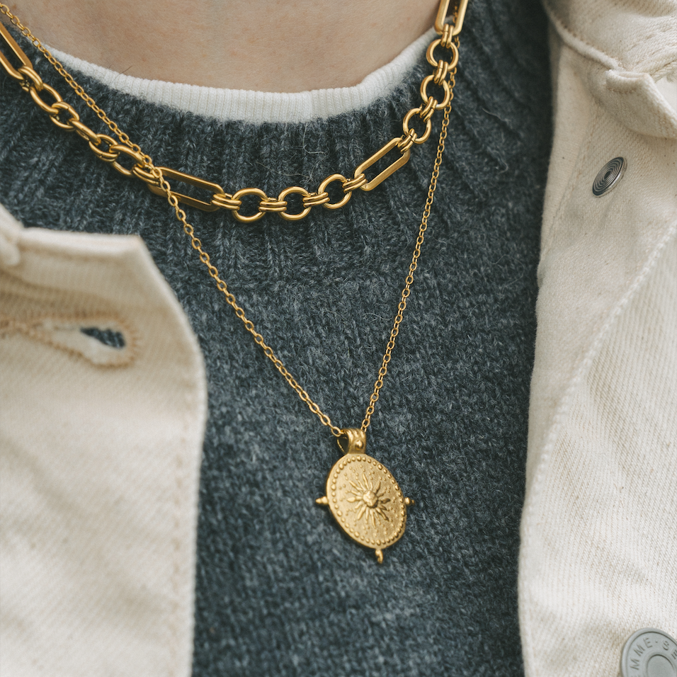 Everyday Golden Coin Necklace – Necklace – Little Nell Jewellery
