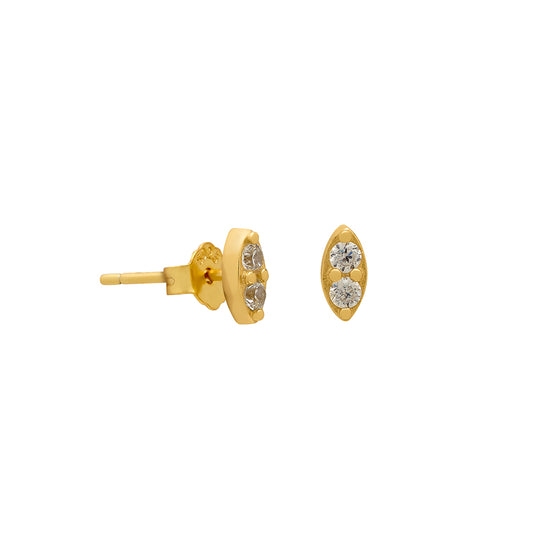 Gold or Silver Ellipse Studs
