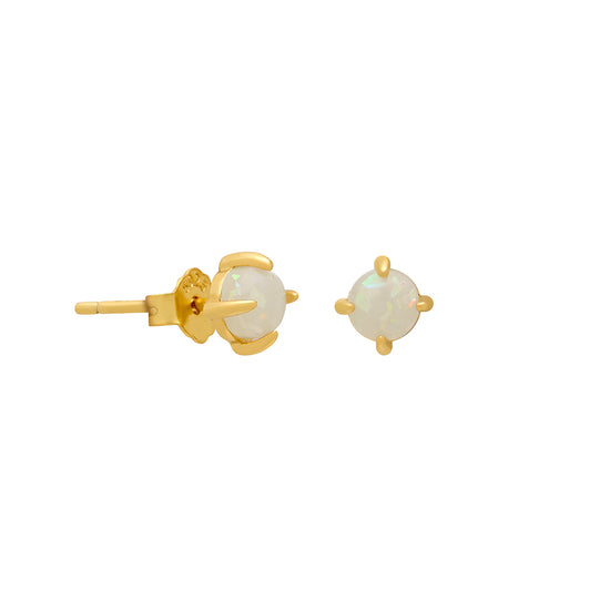 Gold Opal Studs