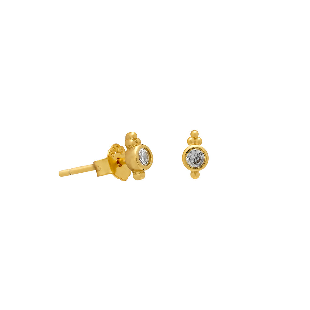Gold or Silver Paisley Studs – Stud Earrings – Little Nell Jewellery