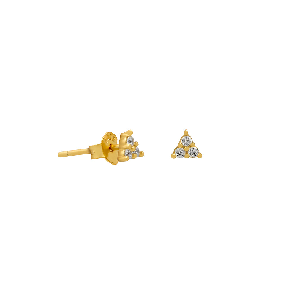 Trio Sparkling Micro Studs in gold vermeil – Little Nell Jewellery
