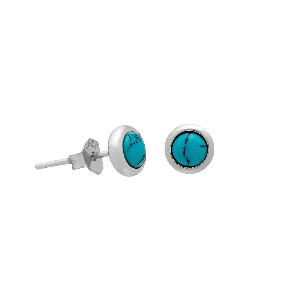 Gold or Silver Turquoise Studs