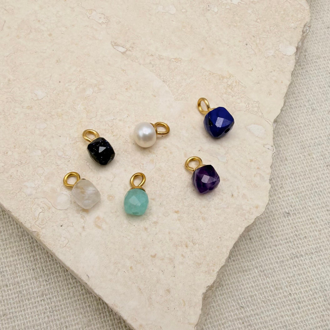 Everyday Faceted Stone Charms – Charm – Little Nell Jewellery