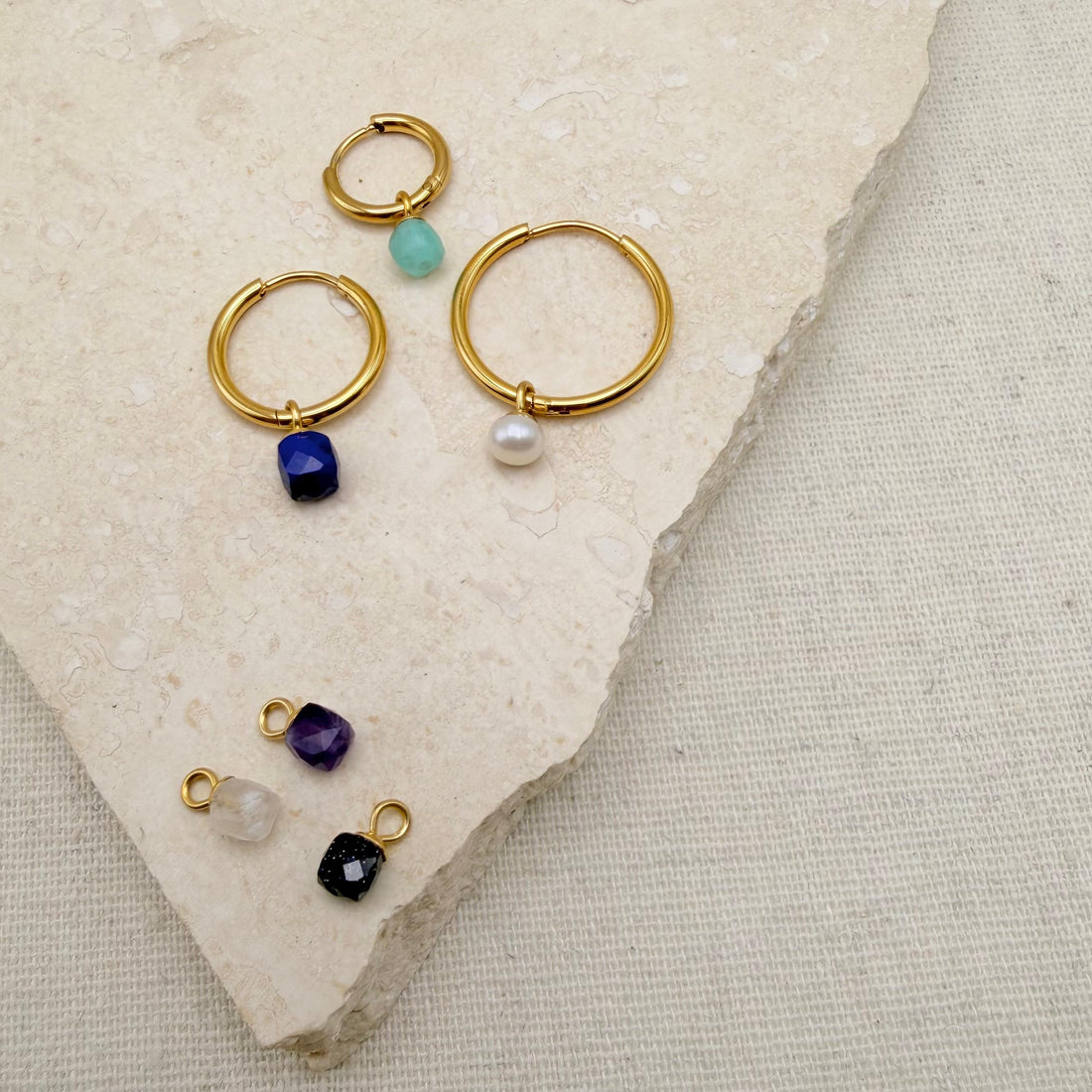 Everyday Faceted Stone Charms – Charm – Little Nell Jewellery