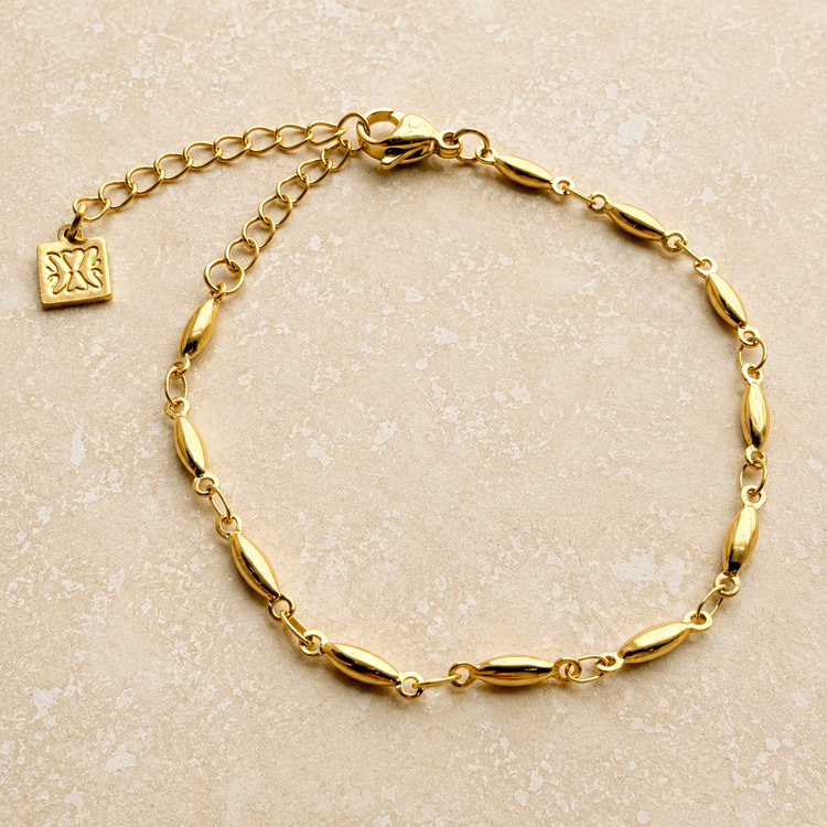 Everyday Gold Barley Bracelet – Bracelet – Little Nell Jewellery