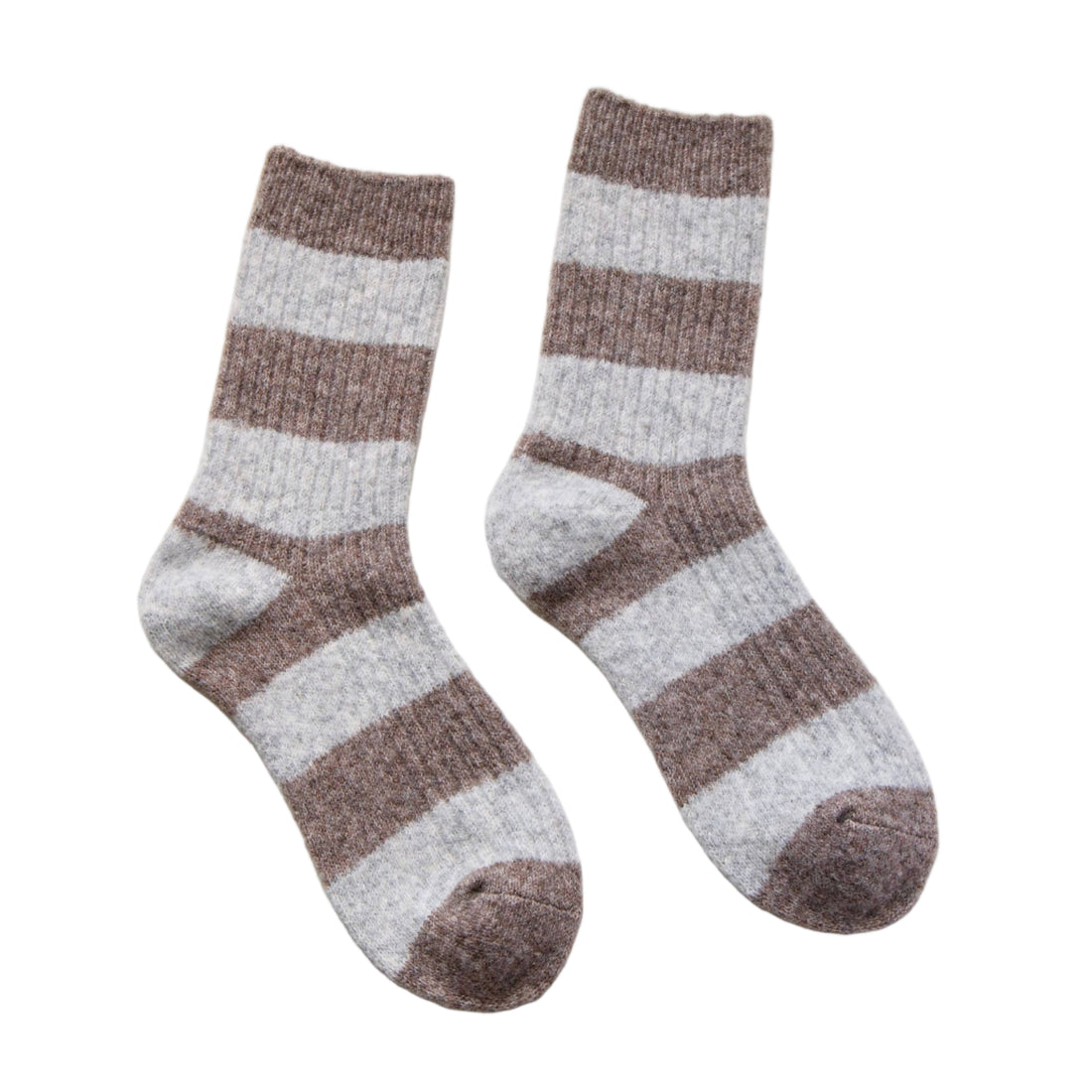 Cashmere Blend Socks - Brown/Grey Stripe – Socks – Little Nell