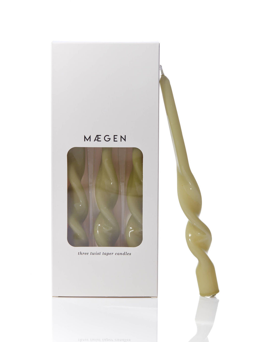 MÆGEN Twist Taper Candles - 3 Pack - Leaf Green – Gift – Little Nell