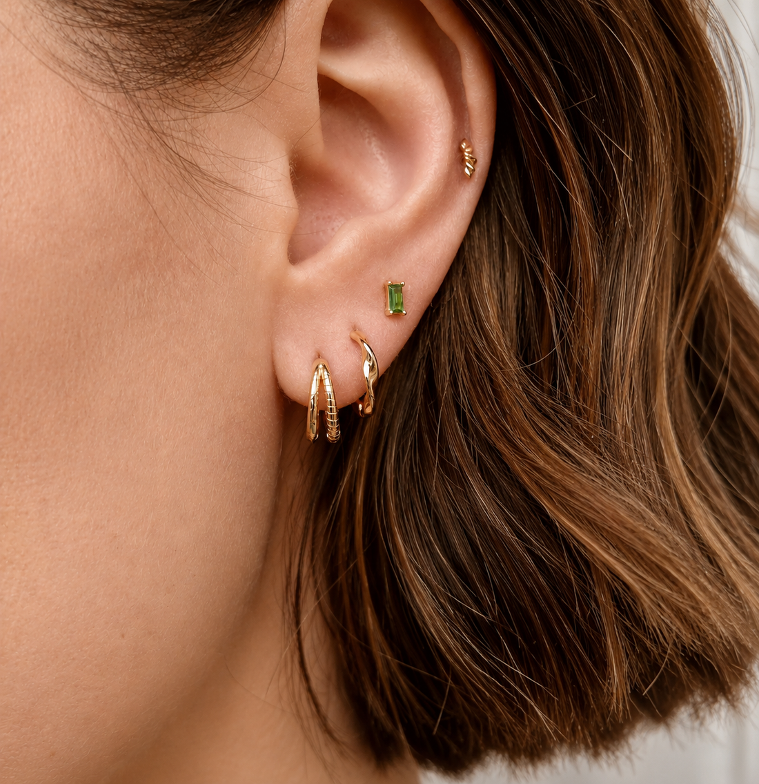 Duo Hoops – Demi Fine Hoop Earrings – Little Nell Jewellery