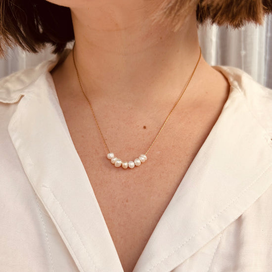 Everyday Beaded Pearl Necklace