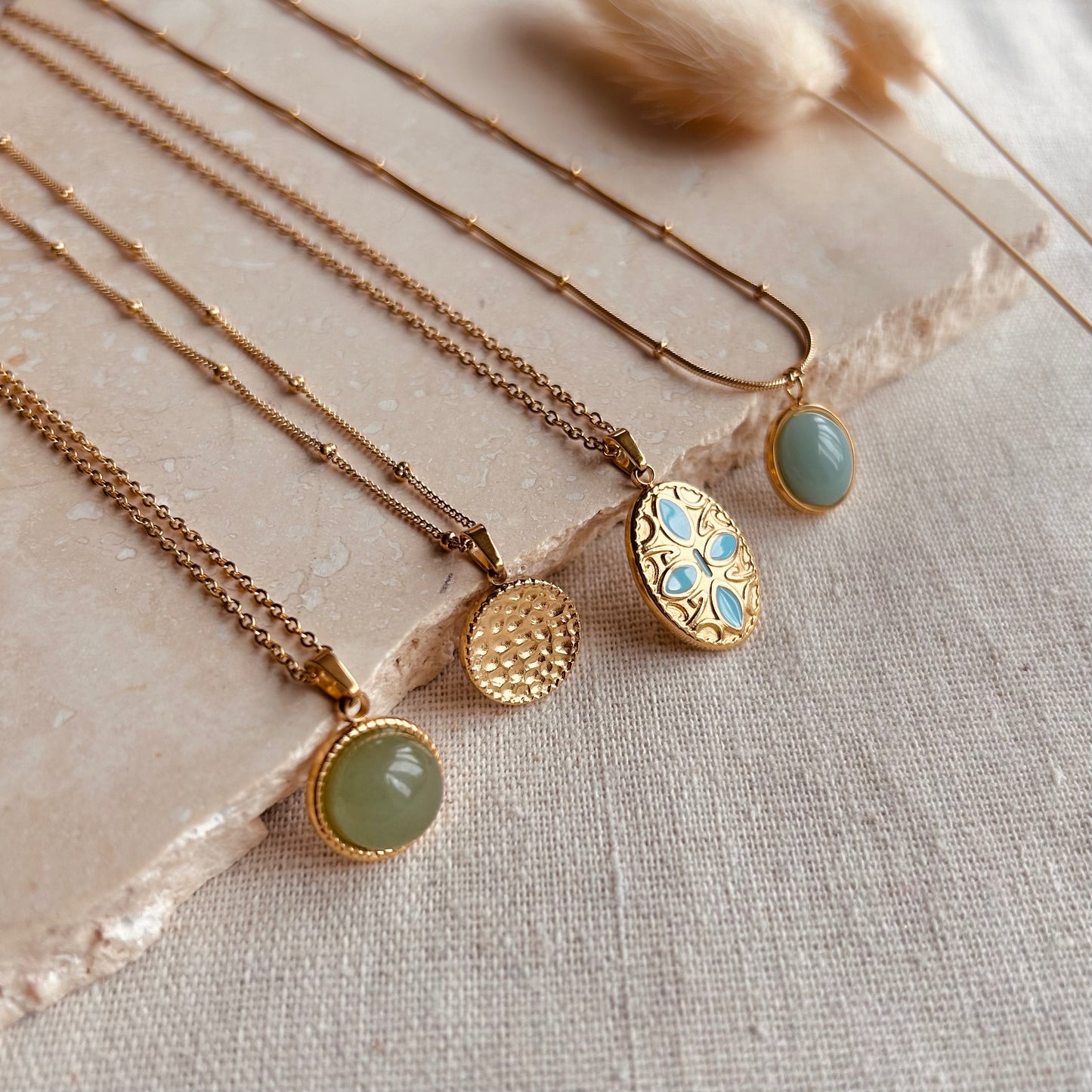 Everyday Turquoise Enamel Necklace