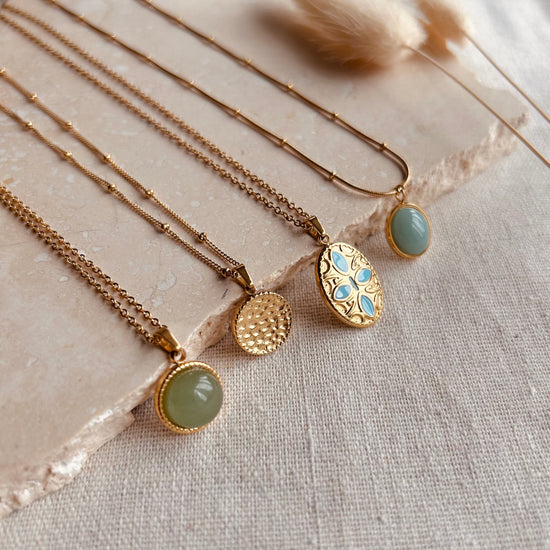 Load image into Gallery viewer, Everyday Turquoise Enamel Necklace
