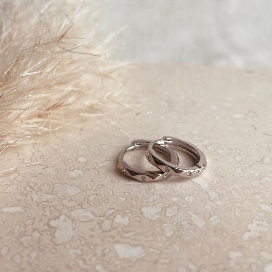 Silver Marquise Huggie Hoops – Demi Fine Hoop Earrings – Little Nell Jewellery