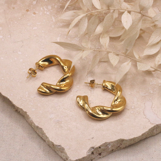 Everyday Statement Twist Hoops