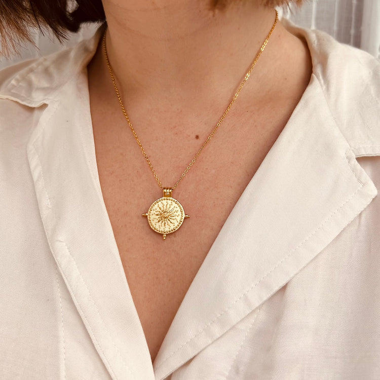 Everyday Golden Coin Necklace – Necklace – Little Nell Jewellery