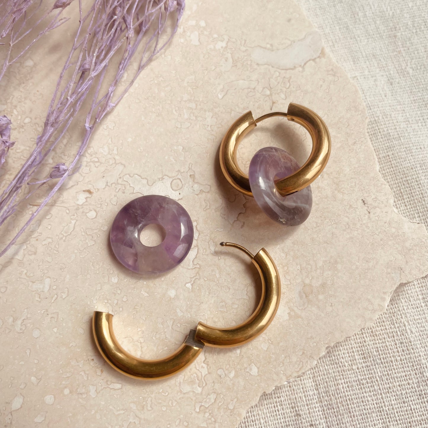 Everyday Lilac Hoops