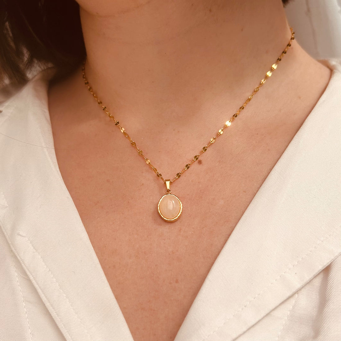 Everyday Rose Quartz Necklace – Necklace – Little Nell Jewellery