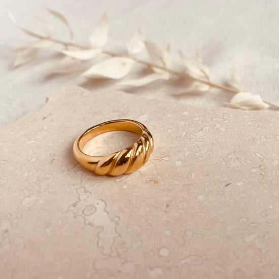 Gold Croissant Ring