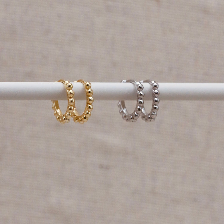 Hinged Bubble Hoops – Demi Fine Hoop Earrings – Little Nell Jewellery