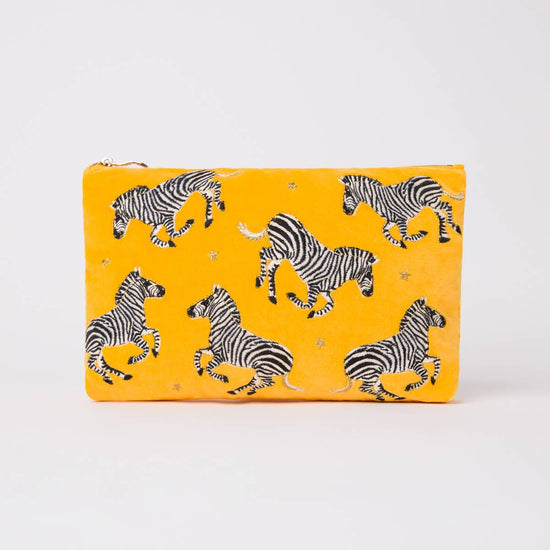 Zebra Velvet Pouch