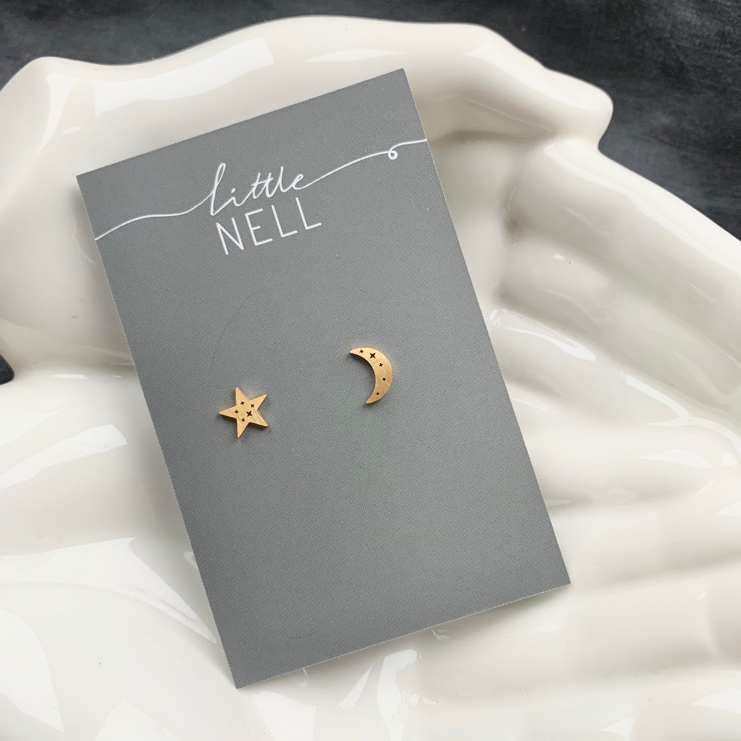 Everyday Moon and Star Studs