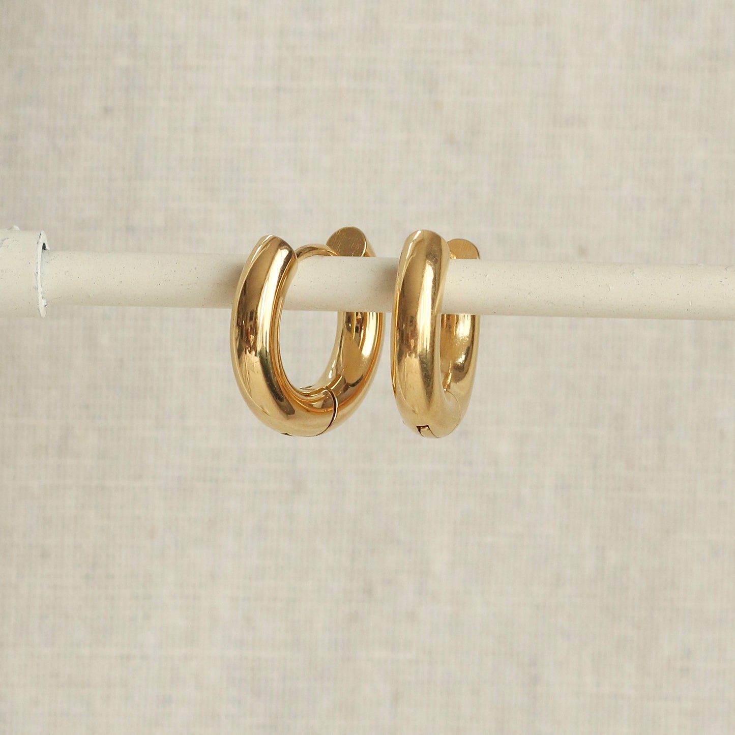 Everyday Gold Bar Hoop Earrings