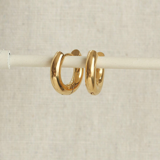 Everyday Gold Bar Hoop Earrings