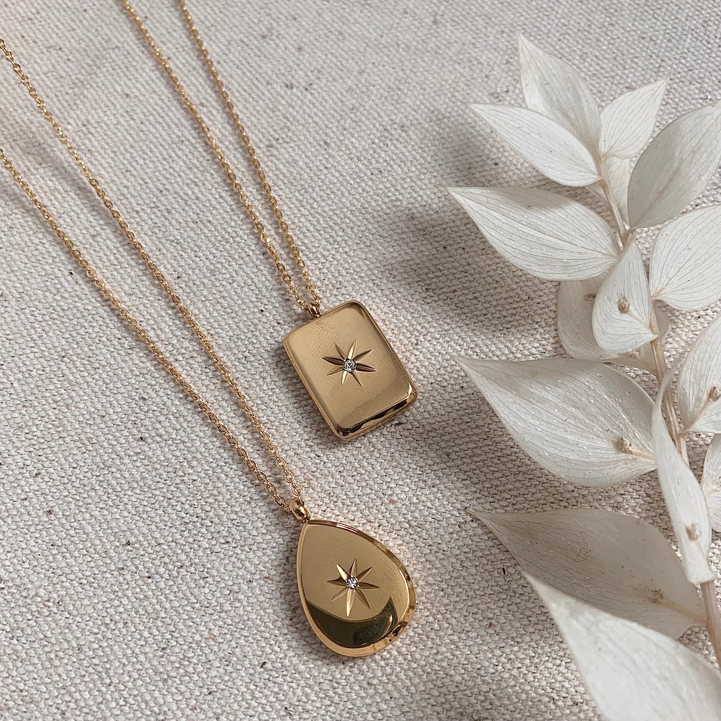 Everyday Solid Star Embossed Pendant Little Nell Jewellery