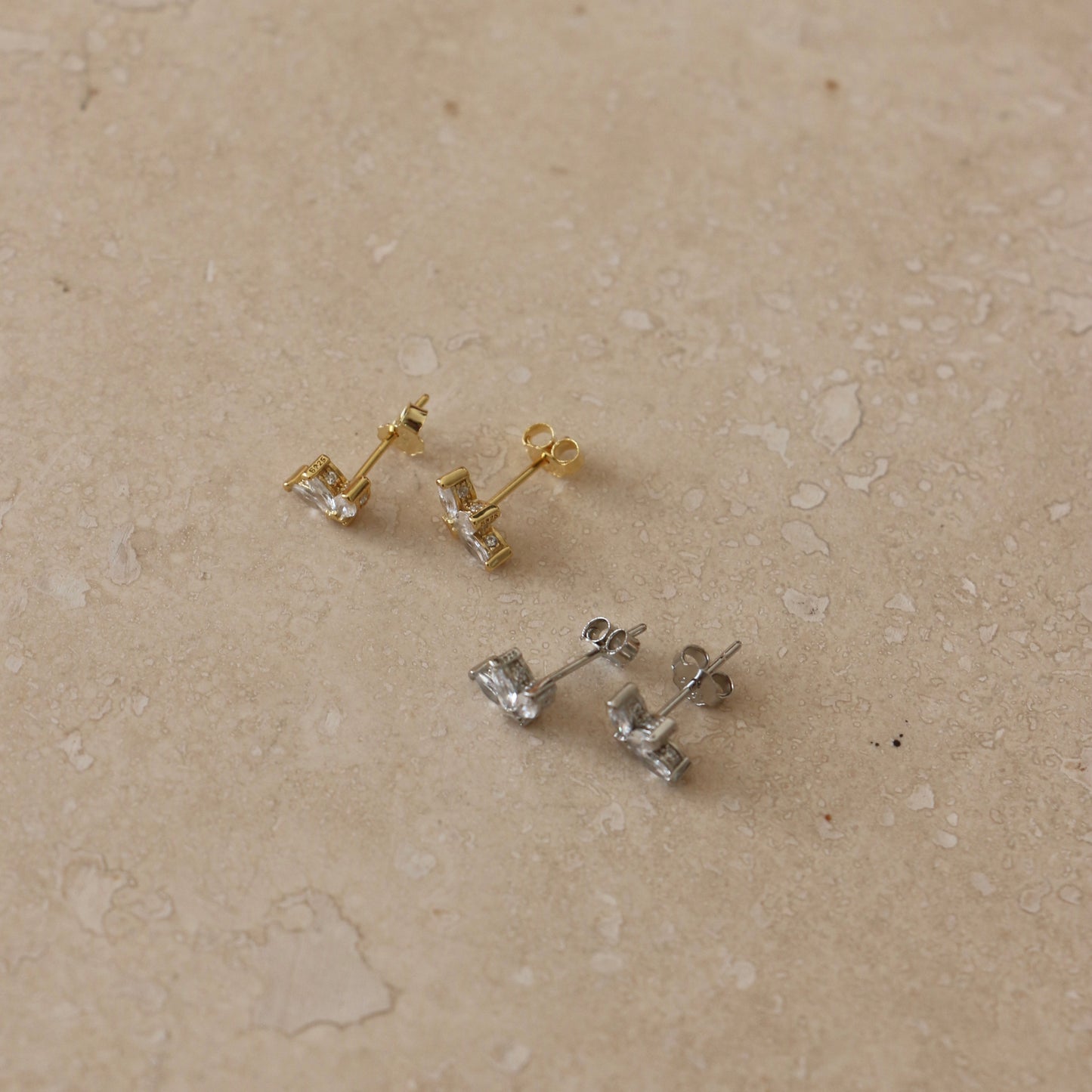 Gold or Silver Fan Studs