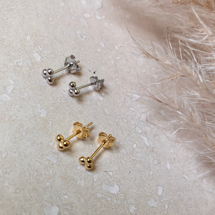 Trio Micro Studs – Stud Earrings – Little Nell Jewellery