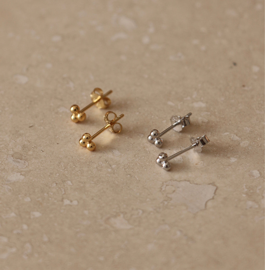 Trio Micro Studs – Stud Earrings – Little Nell Jewellery
