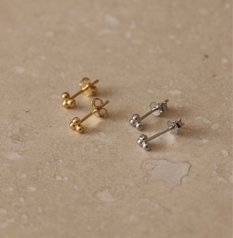 Trio Micro Studs – Stud Earrings – Little Nell Jewellery